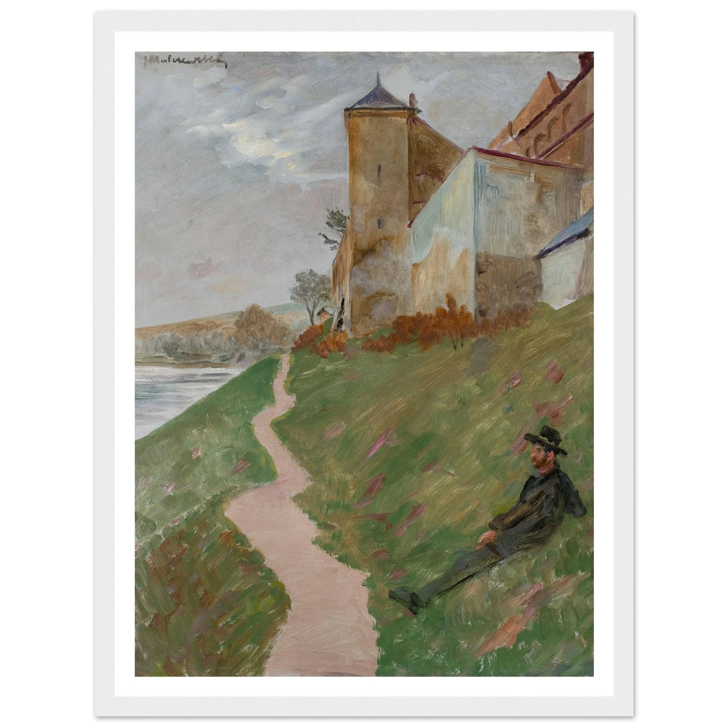 At the hill of the Norbertines’ monastery (1910) Art Print | Jacek Malczewski - Framed Poster - 30x40 cm / 12x16″ - Black frame