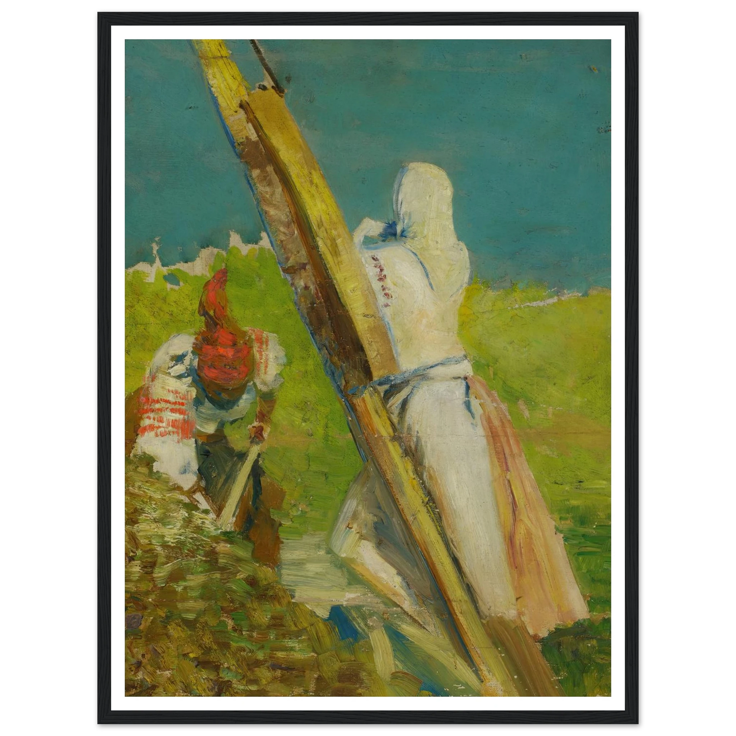 At the shadoof Art Print | Jacek Malczewski - Framed Poster - 30x40 cm / 12x16″ - Black frame