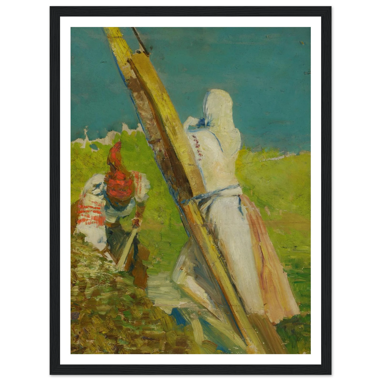 At the shadoof Art Print | Jacek Malczewski - Framed Poster - 30x40 cm / 12x16″ - Black frame