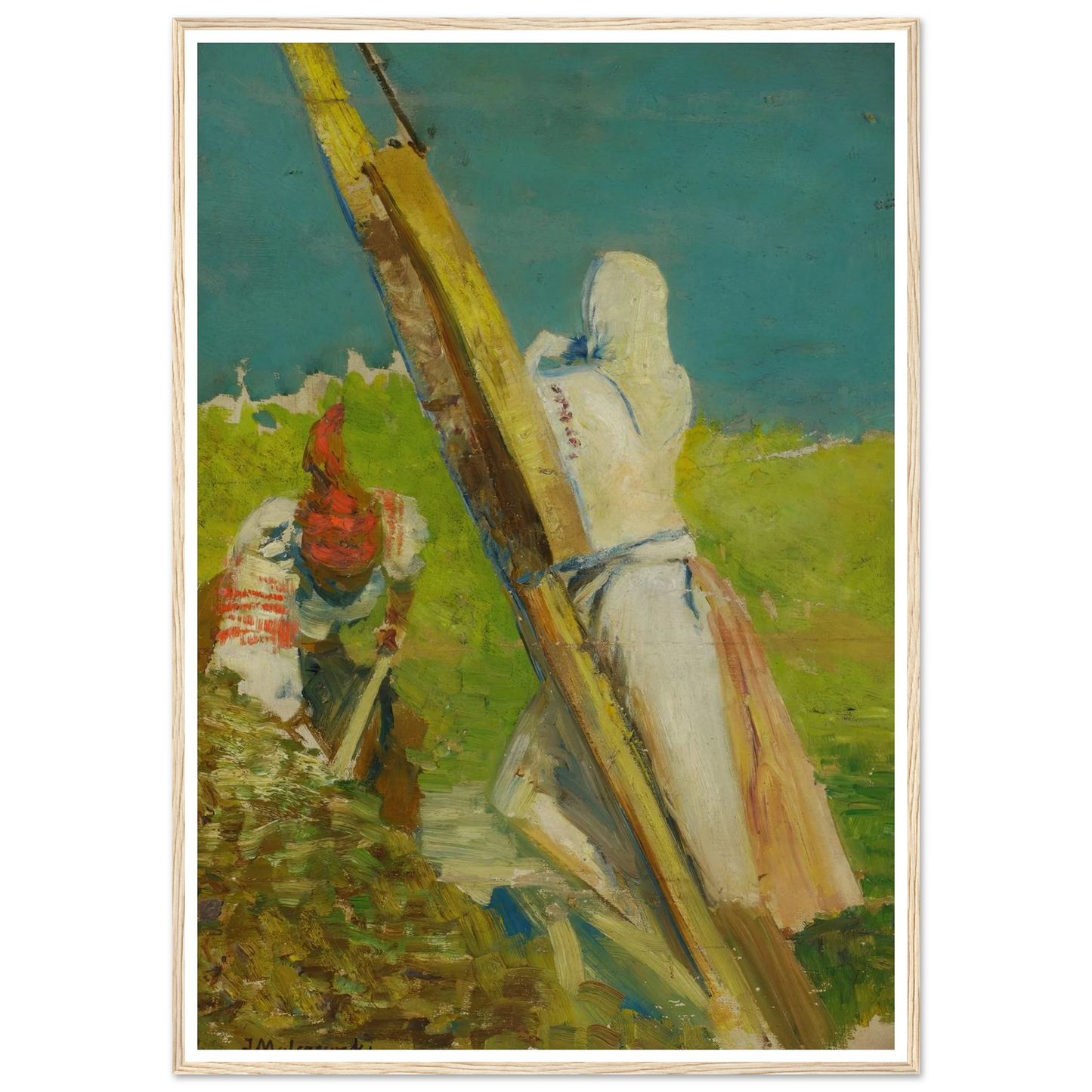 At the shadoof Art Print | Jacek Malczewski - Framed Poster - 30x40 cm / 12x16″ - Black frame