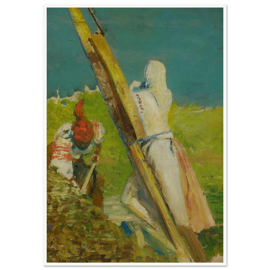 At the shadoof Art Print | Jacek Malczewski - Framed Poster - 30x40 cm / 12x16″ - Black frame