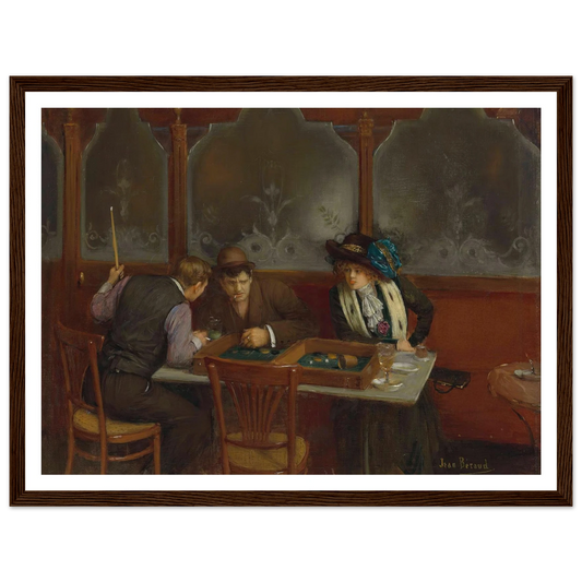 Au café Art Print | Jean Beraud - Framed Poster - 30x40 cm / 12x16″ - Black frame