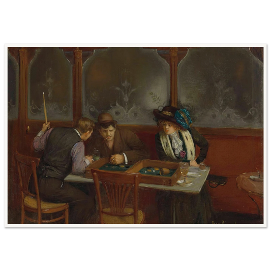 Au café Art Print | Jean Beraud - Framed Poster - 30x40 cm / 12x16″ - Black frame