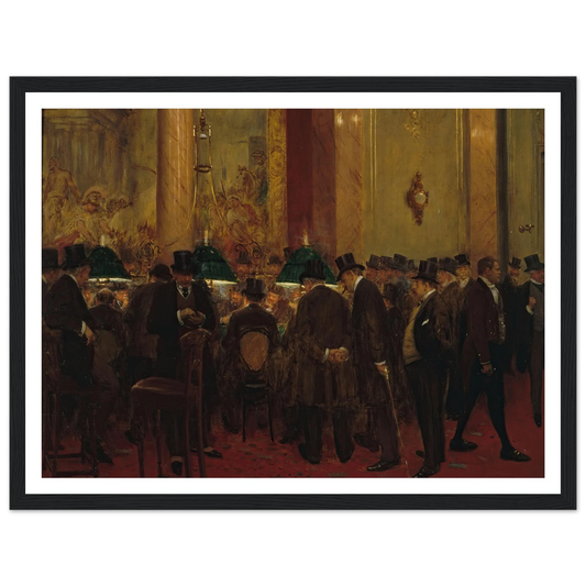 Au cercle (1908) Art Print | Jean Beraud - Framed Poster - 30x40 cm / 12x16″ - Black frame