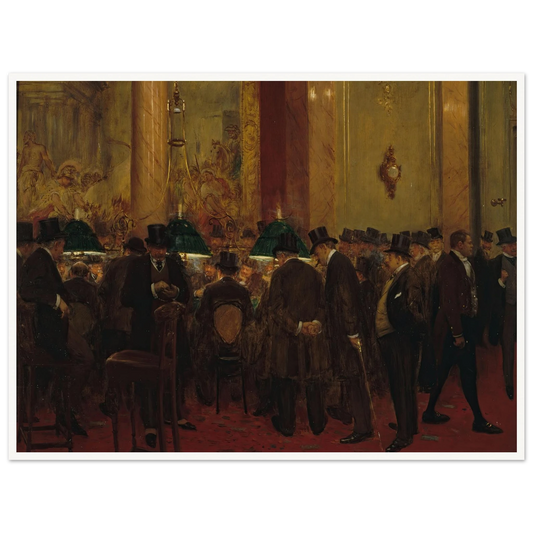 Au cercle (1908) Art Print | Jean Beraud - Framed Poster - 30x40 cm / 12x16″ - Black frame