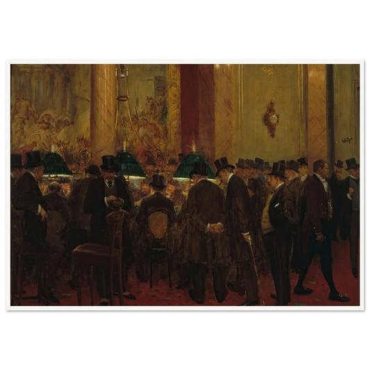 Au cercle (1908) Art Print | Jean Beraud - Framed Poster - 30x40 cm / 12x16″ - Black frame