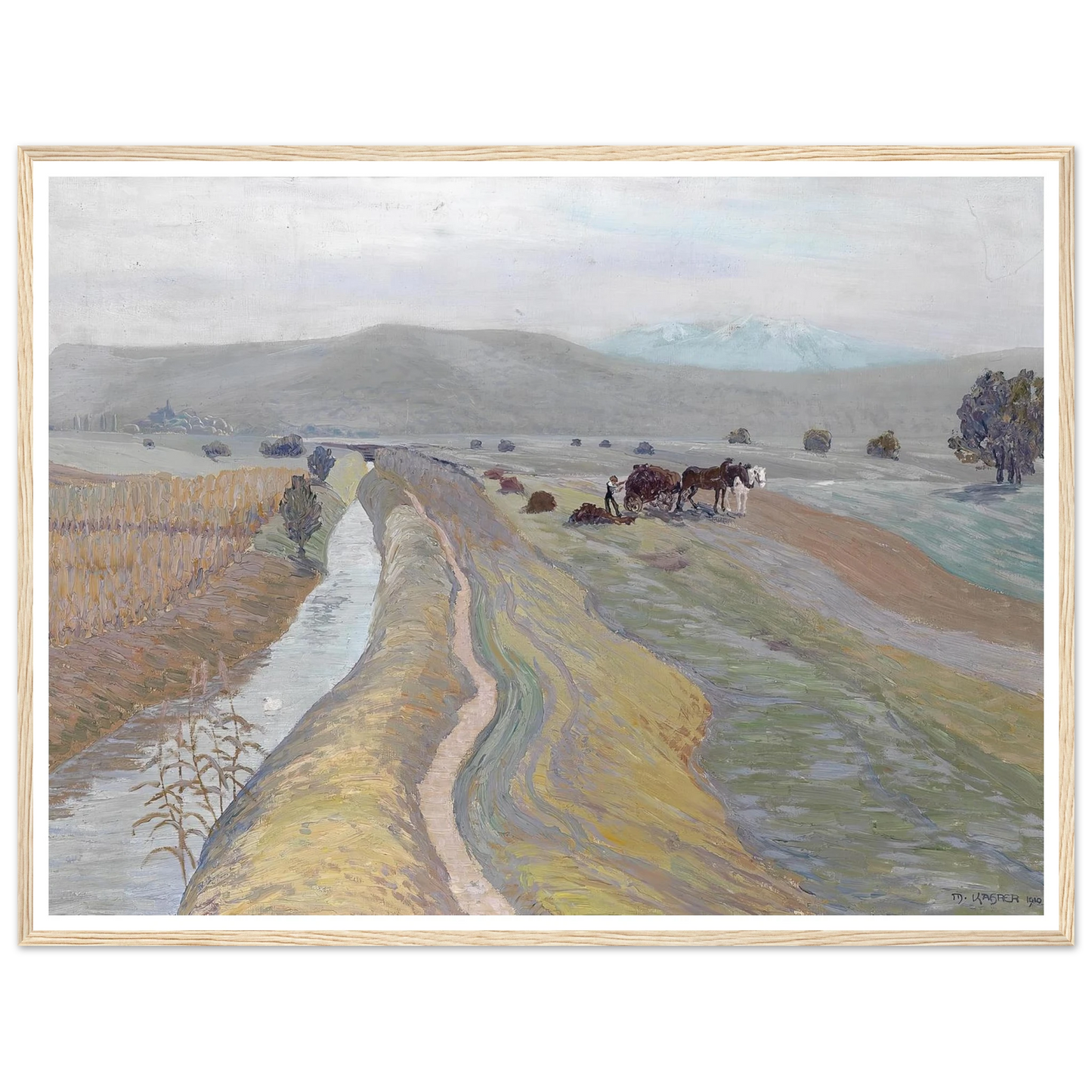 Auf dem Feld (1910) Art Print | Max Kahrer - Framed Poster - 30x40 cm / 12x16″ - Black frame
