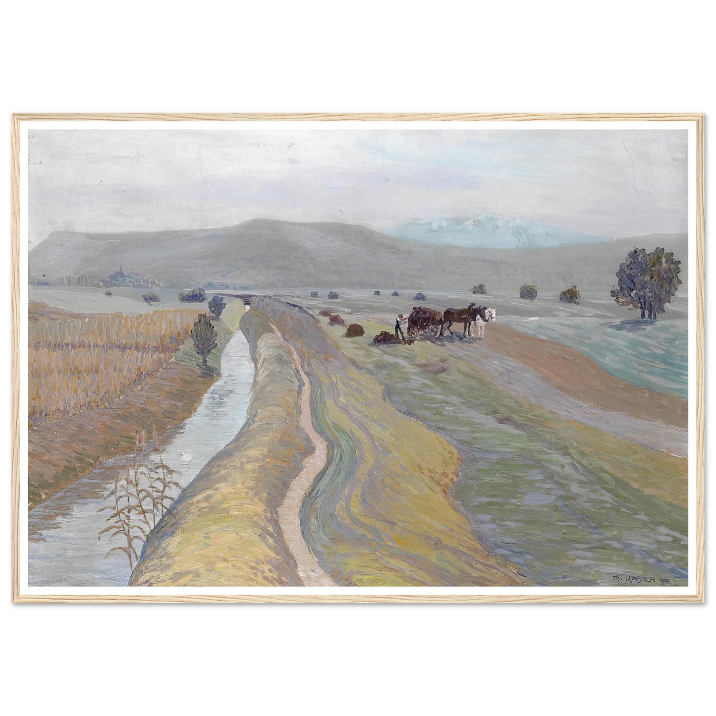 Auf dem Feld (1910) Art Print | Max Kahrer - Framed Poster - 30x40 cm / 12x16″ - Black frame