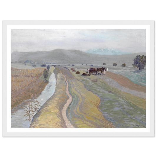 Auf dem Feld (1910) Art Print | Max Kahrer - Framed Poster - 30x40 cm / 12x16″ - Black frame