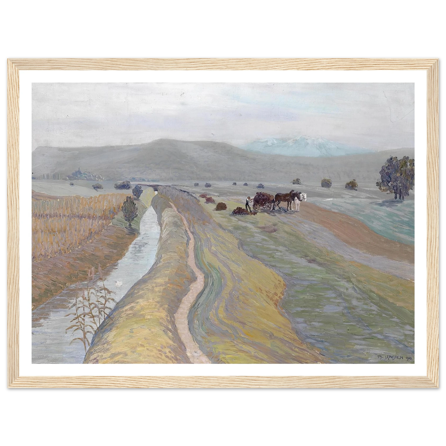 Auf dem Feld (1910) Art Print | Max Kahrer - Framed Poster - 30x40 cm / 12x16″ - Black frame
