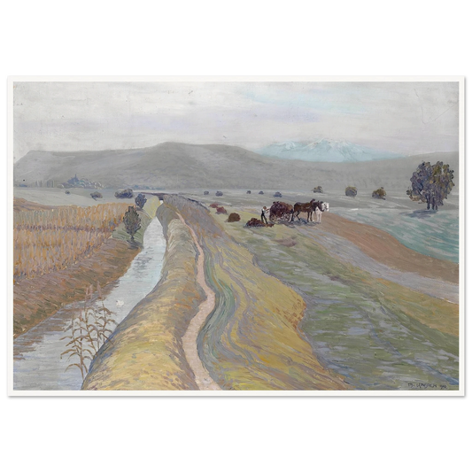Auf dem Feld (1910) Art Print | Max Kahrer - Framed Poster - 30x40 cm / 12x16″ - Black frame