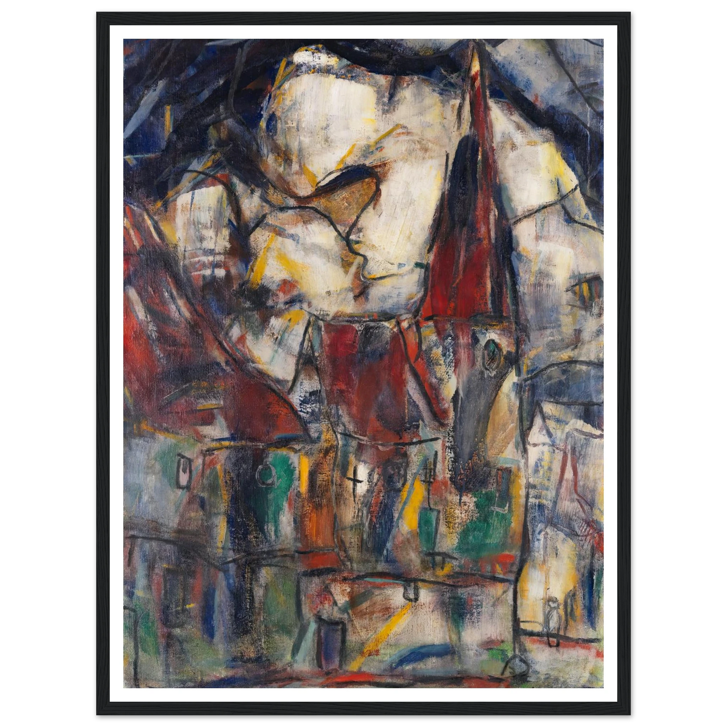 Aus Dinkelsbühl (1923) Art Print | Christian Rohlfs - Framed Poster - 30x40 cm / 12x16″ - Black frame