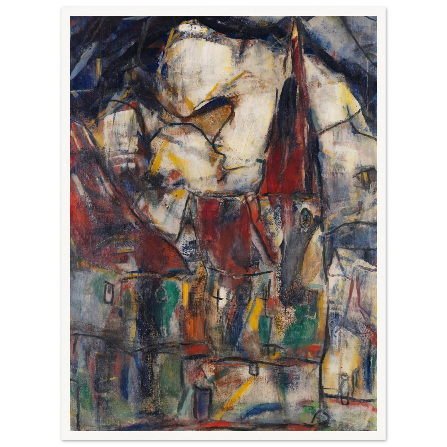 Aus Dinkelsbühl (1923) Art Print | Christian Rohlfs - Framed Poster - 30x40 cm / 12x16″ - Black frame