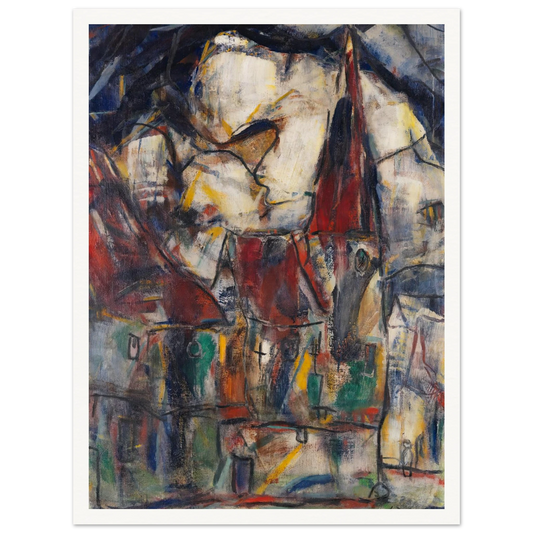 Aus Dinkelsbühl (1923) Art Print | Christian Rohlfs - Framed Poster - 30x40 cm / 12x16″ - Black frame