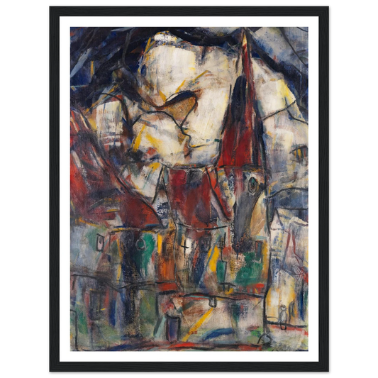 Aus Dinkelsbühl (1923) Art Print | Christian Rohlfs - Framed Poster - 30x40 cm / 12x16″ - Black frame