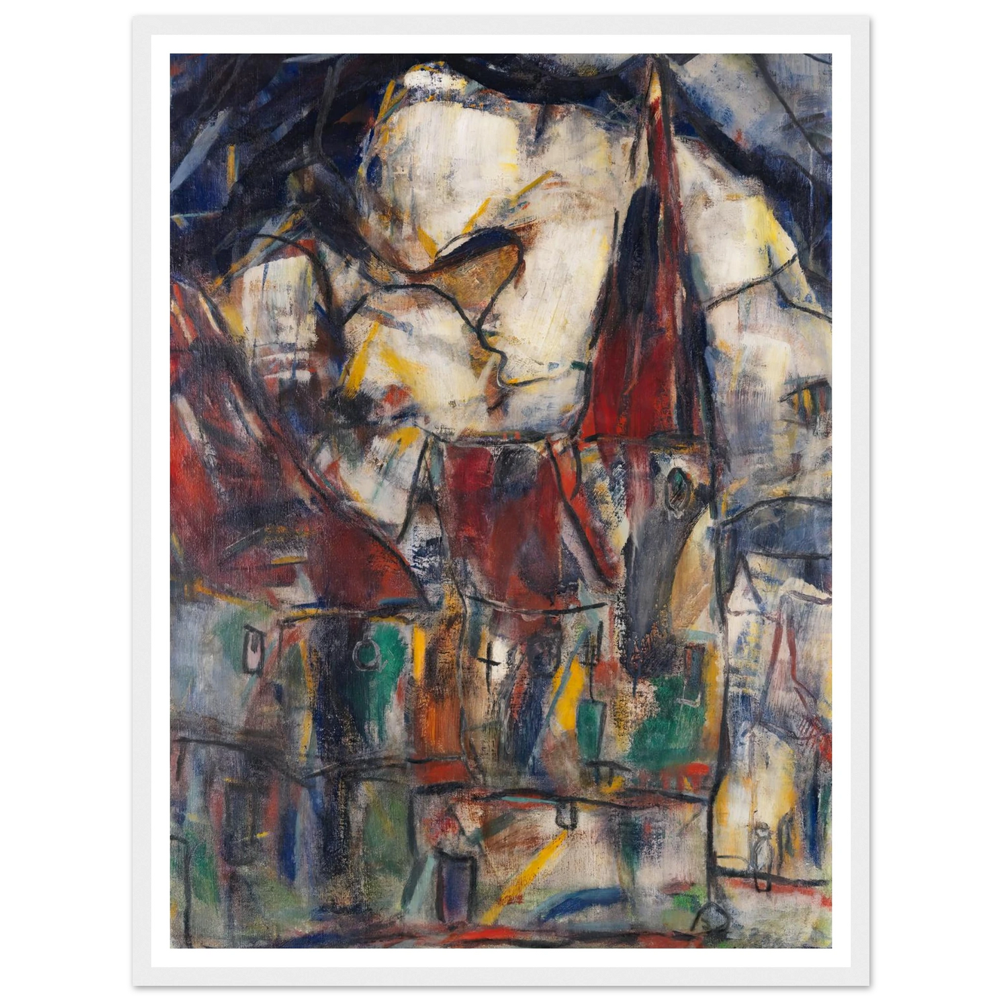 Aus Dinkelsbühl (1923) Art Print | Christian Rohlfs - Framed Poster - 30x40 cm / 12x16″ - Black frame