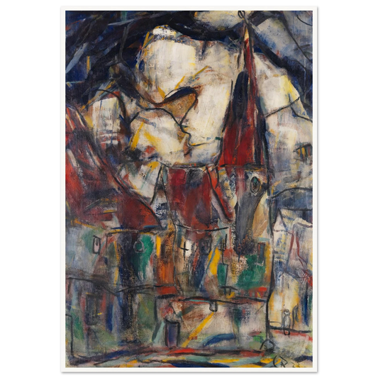 Aus Dinkelsbühl (1923) Art Print | Christian Rohlfs - Framed Poster - 30x40 cm / 12x16″ - Black frame