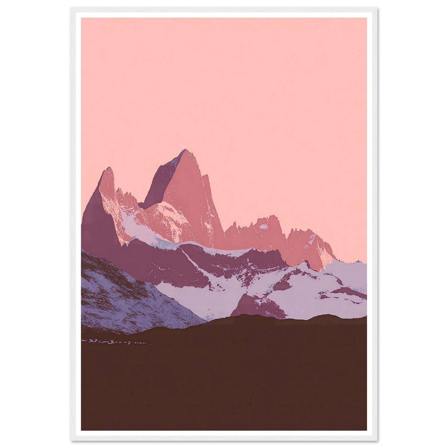 Austral Pink Glacier - Framed Poster - 30x40 cm / 12x16″ - Black frame
