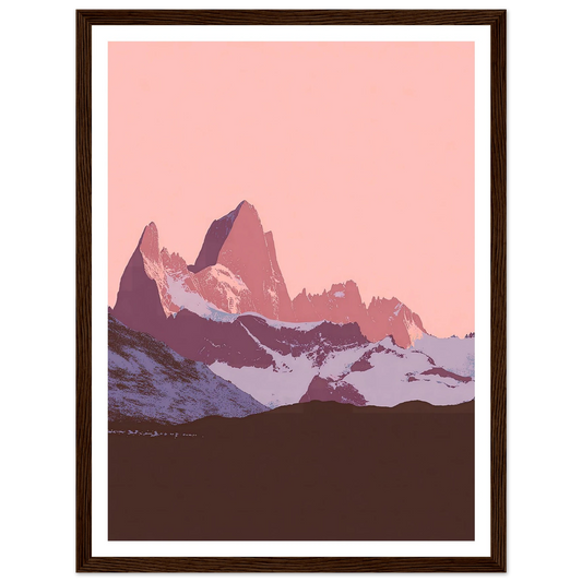 Austral Pink Glacier - Framed Poster - 30x40 cm / 12x16″ - Black frame