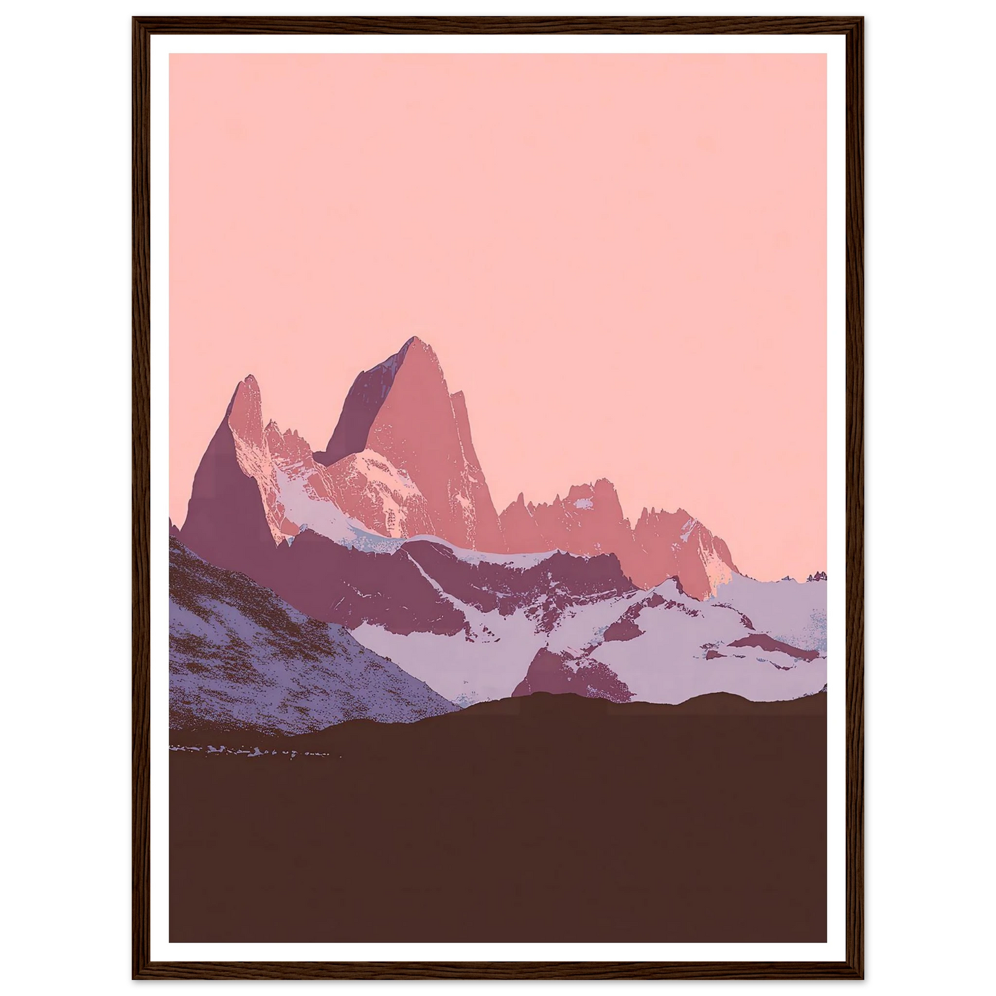 Austral Pink Glacier - Framed Poster - 30x40 cm / 12x16″ - Black frame