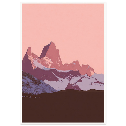 Austral Pink Glacier - Framed Poster - 30x40 cm / 12x16″ - Black frame