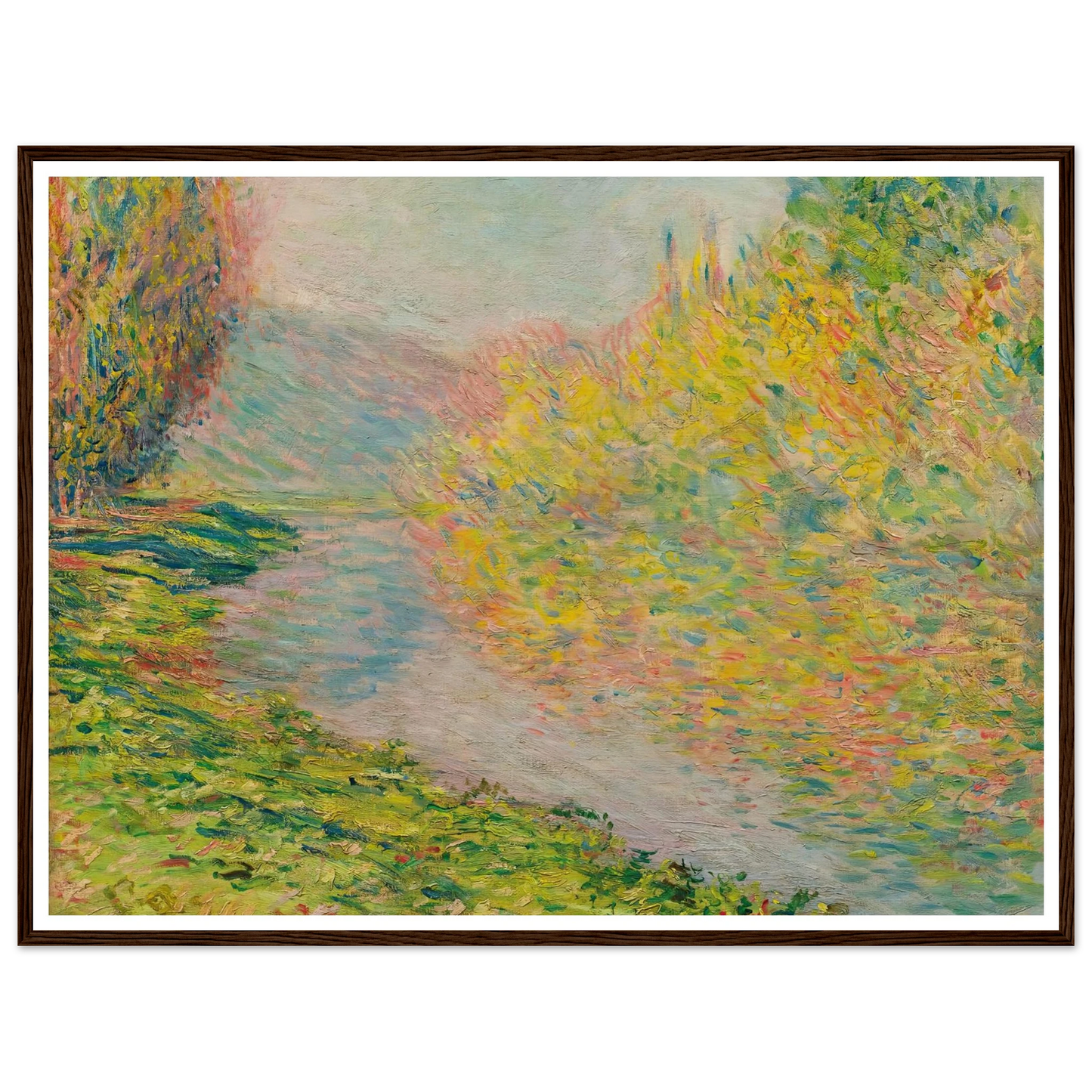 Automne À Jeufosse (1884) Art Print | Claude Monet - Framed Poster - 30x40 cm / 12x16″ - Black frame
