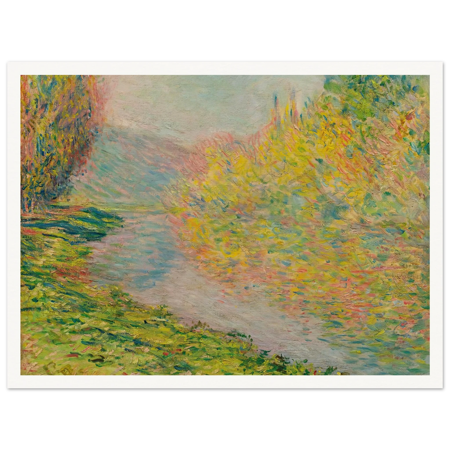 Automne À Jeufosse (1884) Art Print | Claude Monet - Framed Poster - 30x40 cm / 12x16″ - Black frame