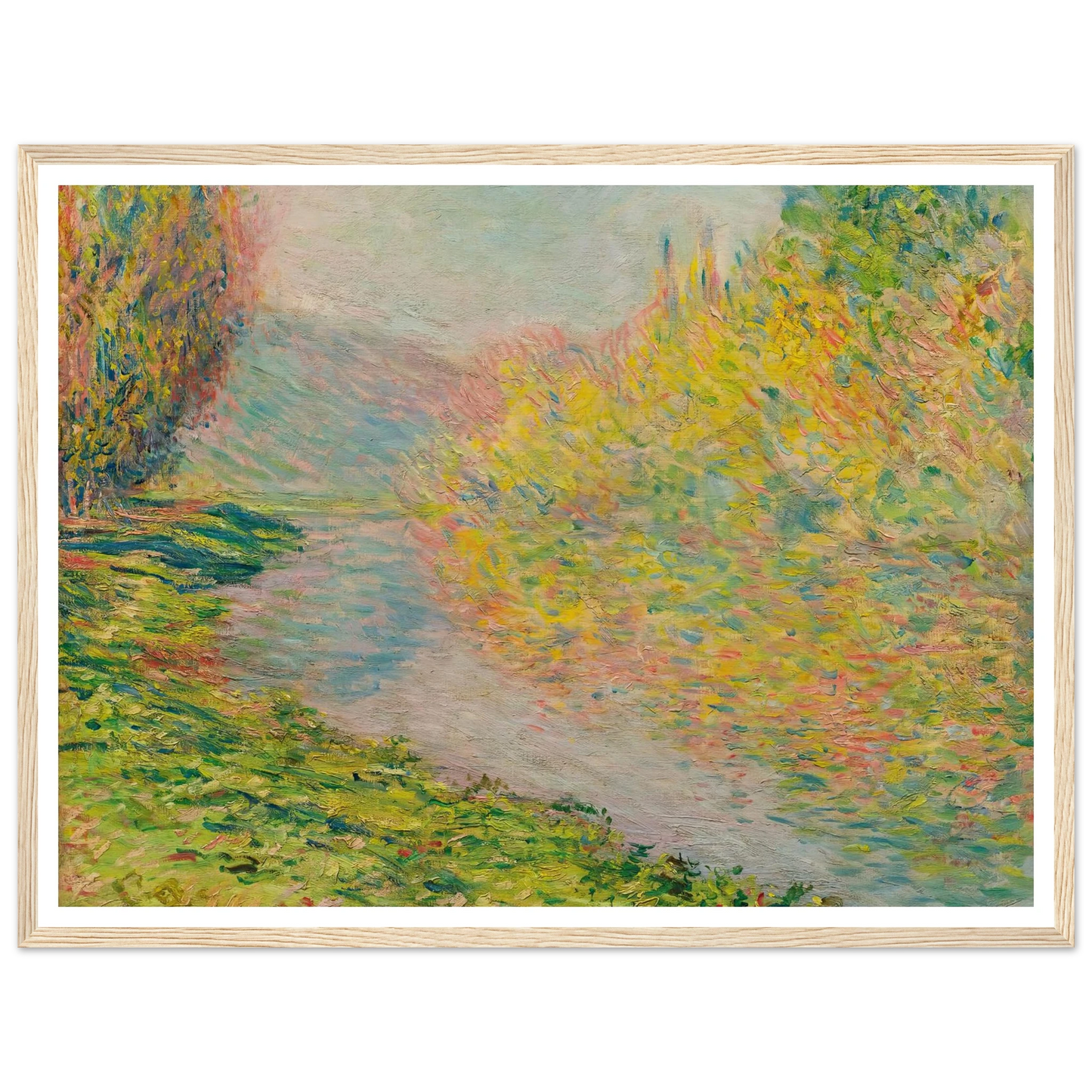 Automne À Jeufosse (1884) Art Print | Claude Monet - Framed Poster - 30x40 cm / 12x16″ - Black frame