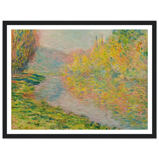 Automne À Jeufosse (1884) Art Print | Claude Monet - Framed Poster - 30x40 cm / 12x16″ - Black frame