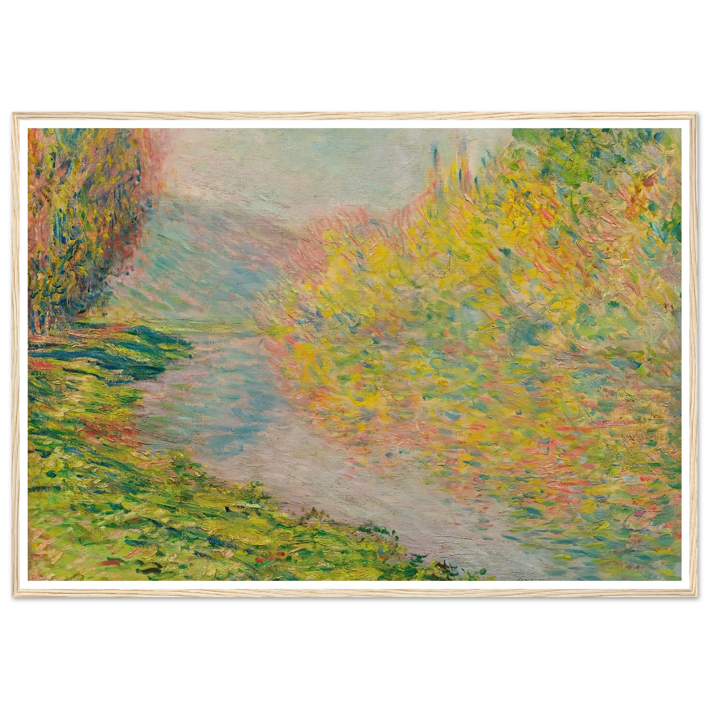 Automne À Jeufosse (1884) Art Print | Claude Monet - Framed Poster - 30x40 cm / 12x16″ - Black frame