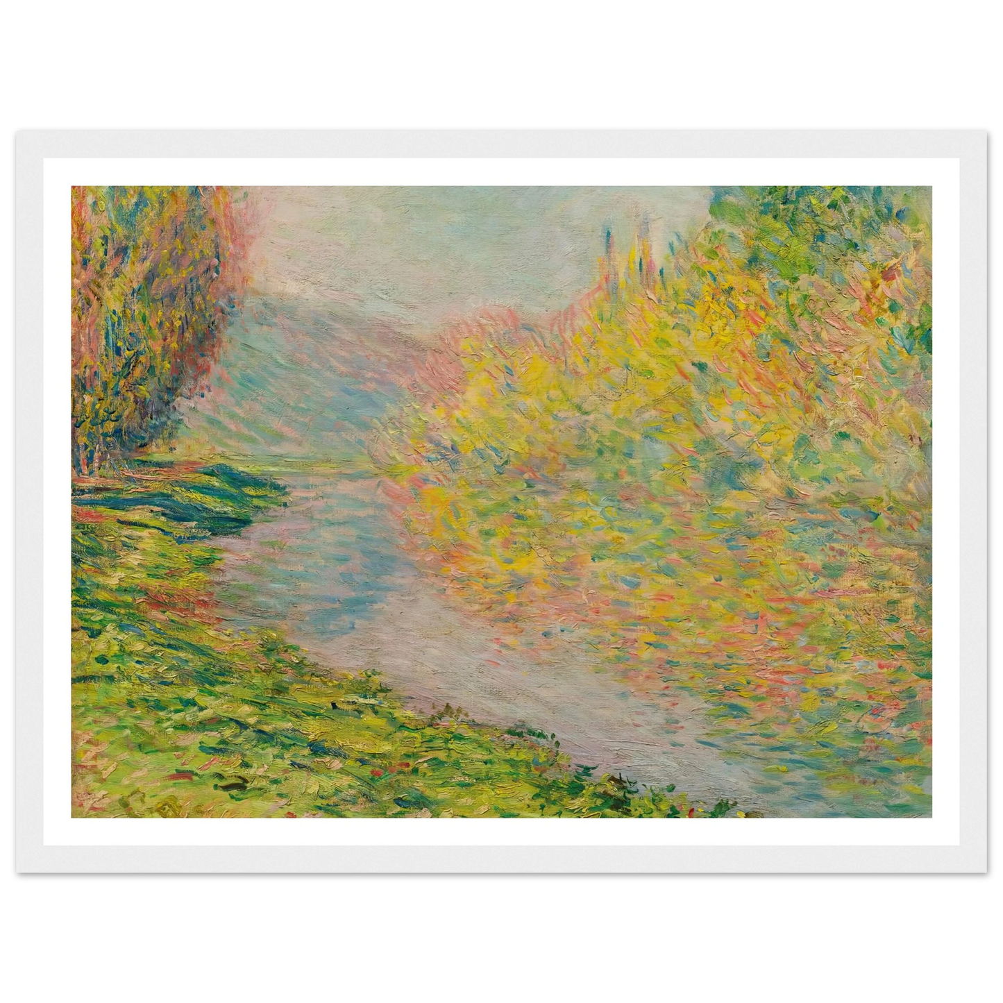 Automne À Jeufosse (1884) Art Print | Claude Monet - Framed Poster - 30x40 cm / 12x16″ - Black frame