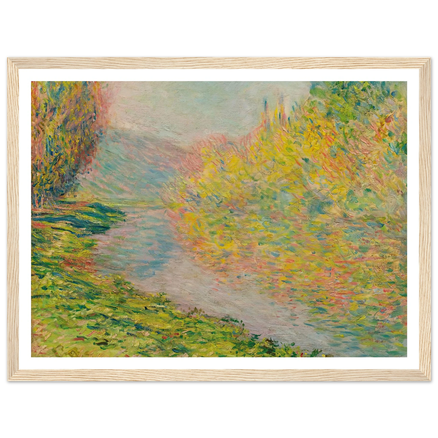 Automne À Jeufosse (1884) Art Print | Claude Monet - Framed Poster - 30x40 cm / 12x16″ - Black frame