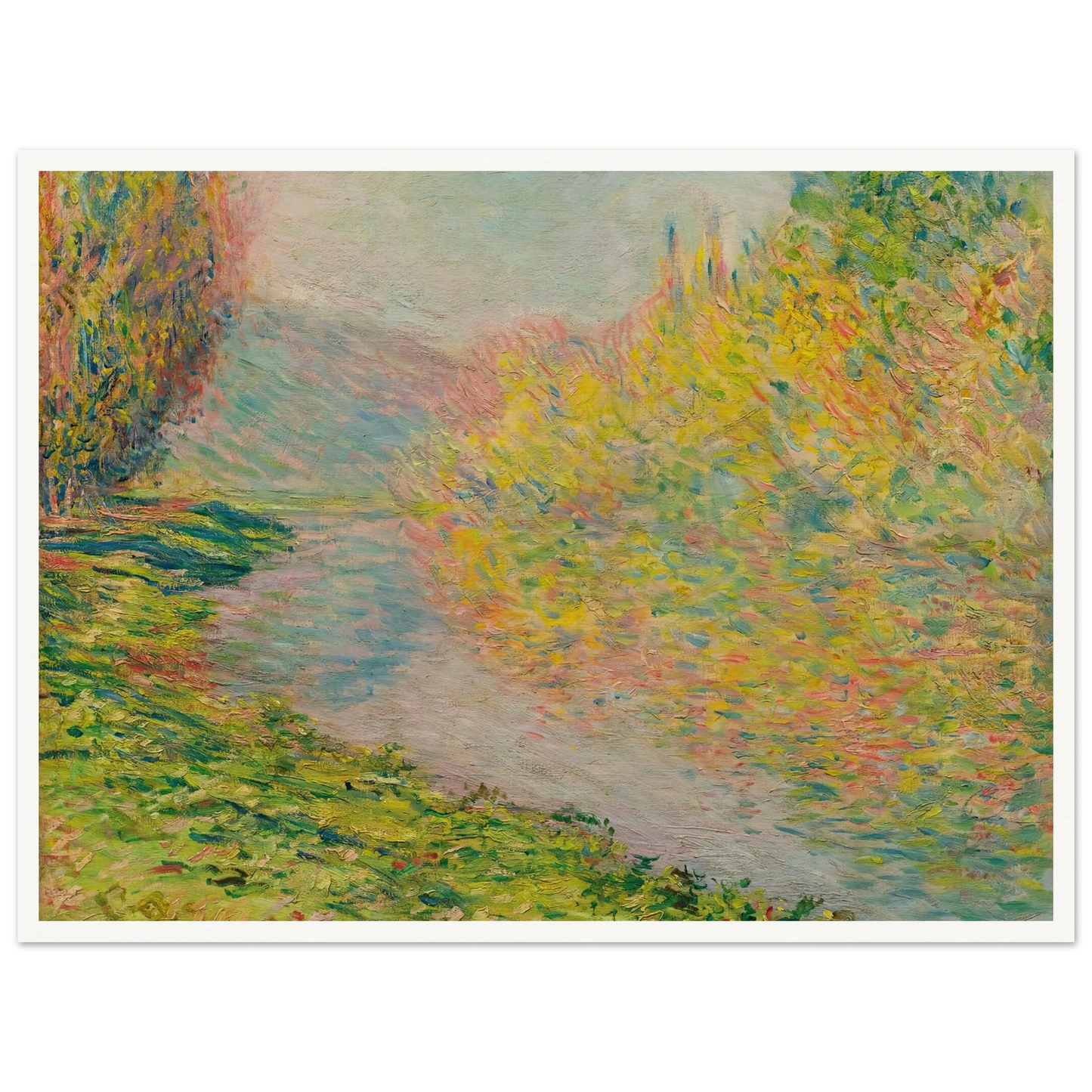 Automne À Jeufosse (1884) Art Print | Claude Monet - Framed Poster - 30x40 cm / 12x16″ - Black frame