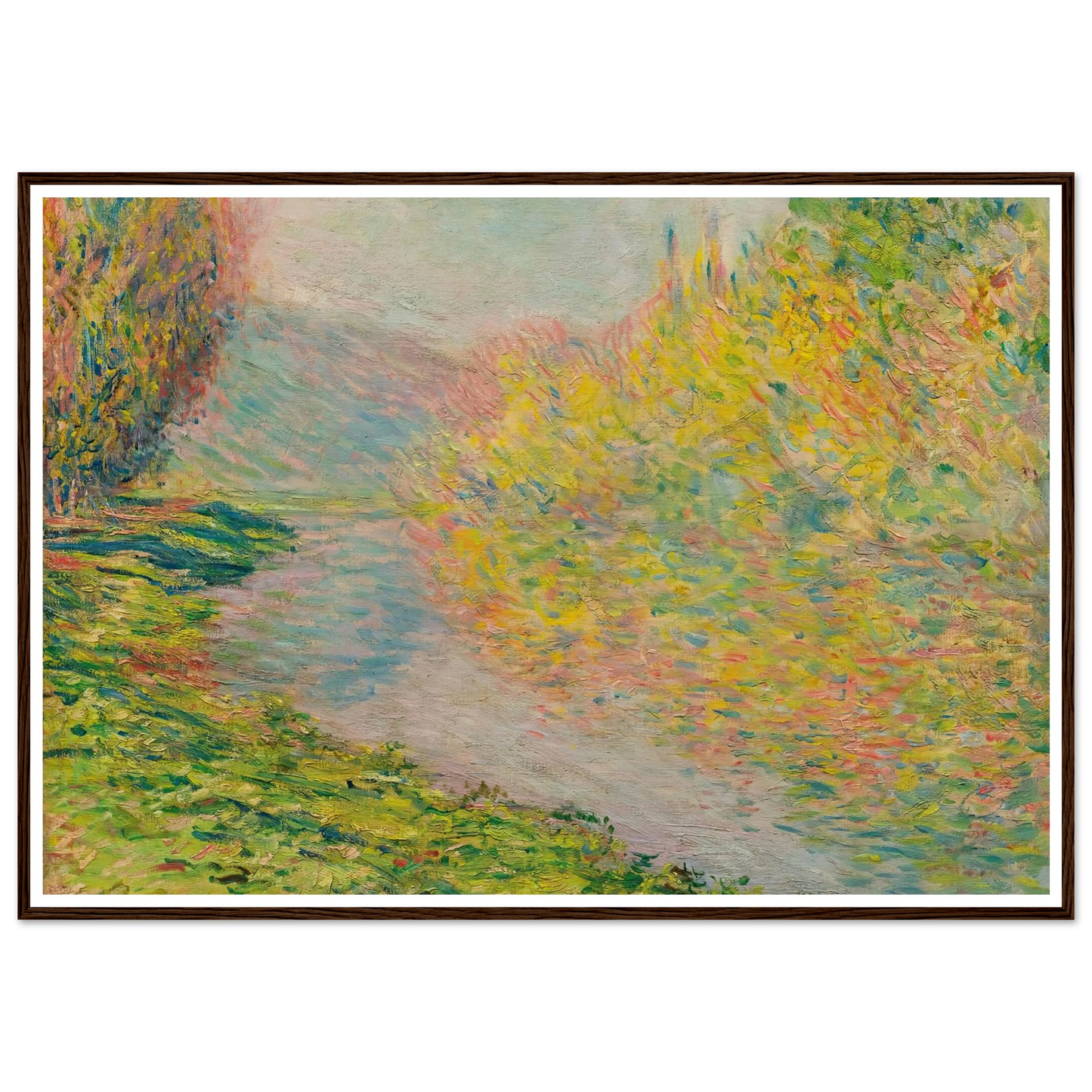 Automne À Jeufosse (1884) Art Print | Claude Monet - Framed Poster - 30x40 cm / 12x16″ - Black frame