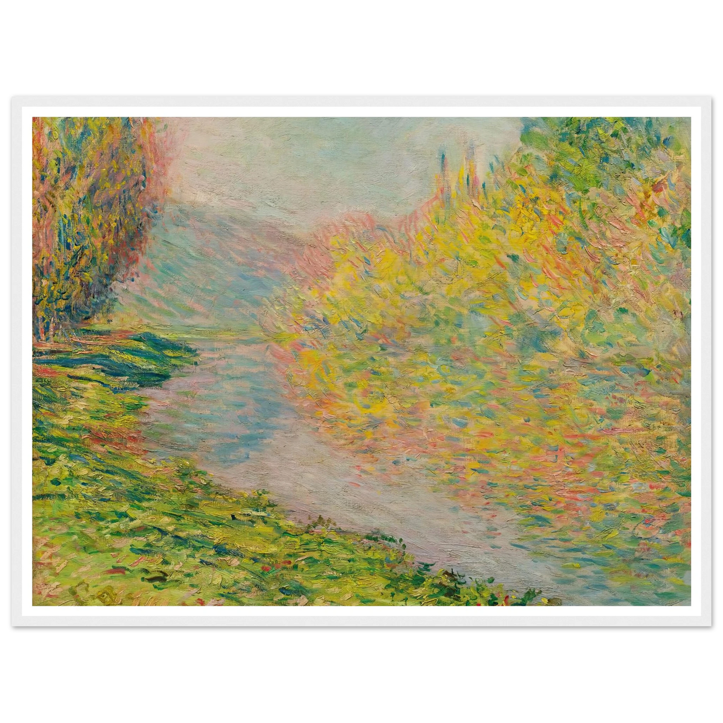 Automne À Jeufosse (1884) Art Print | Claude Monet - Framed Poster - 30x40 cm / 12x16″ - Black frame