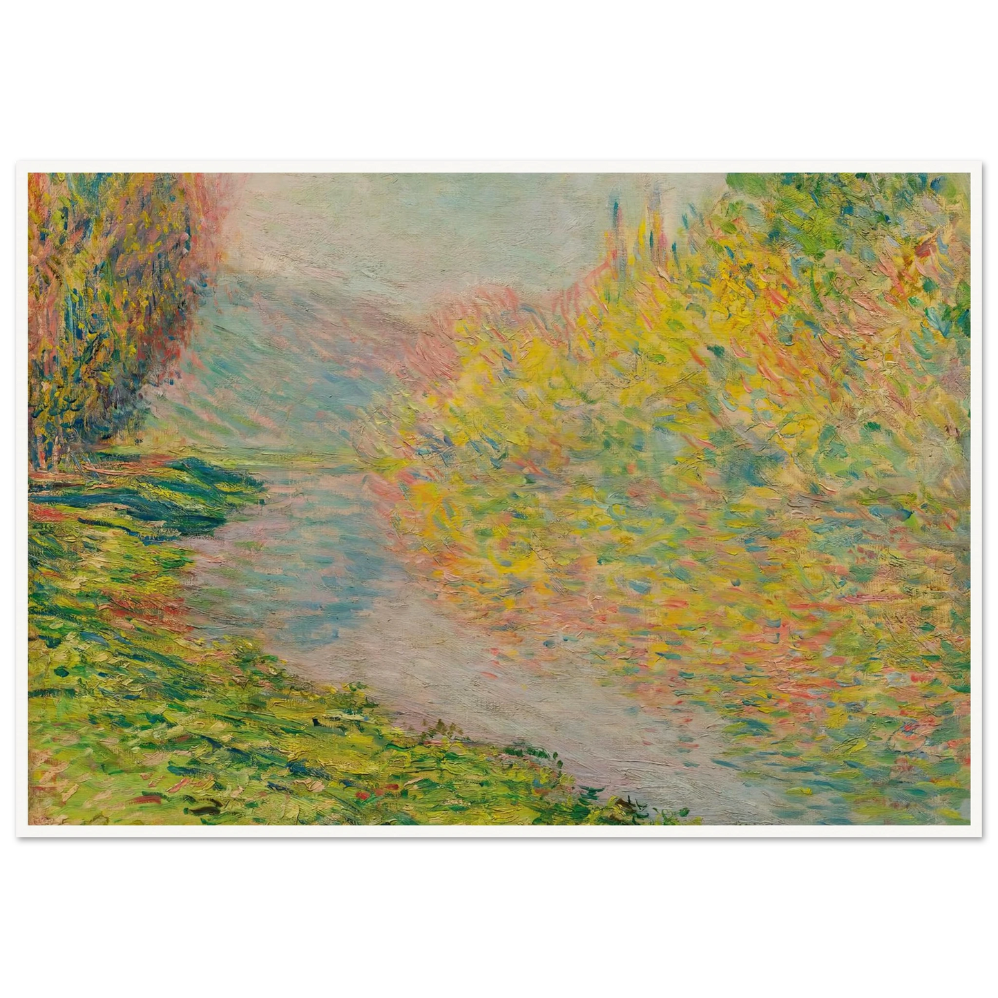 Automne À Jeufosse (1884) Art Print | Claude Monet - Framed Poster - 30x40 cm / 12x16″ - Black frame