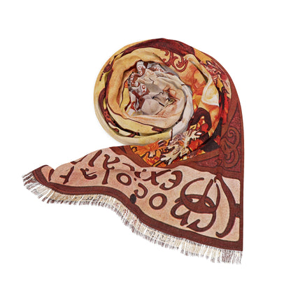 Autumn | Alphonse Mucha Scarf – Art Nouveau Scarf - - 27" × 71'' - 