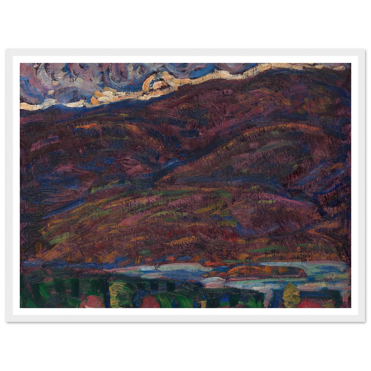 Autumn Color (circa 1910) Art Print | Marsden Hartley - Framed Poster - 30x40 cm / 12x16″ - Black frame