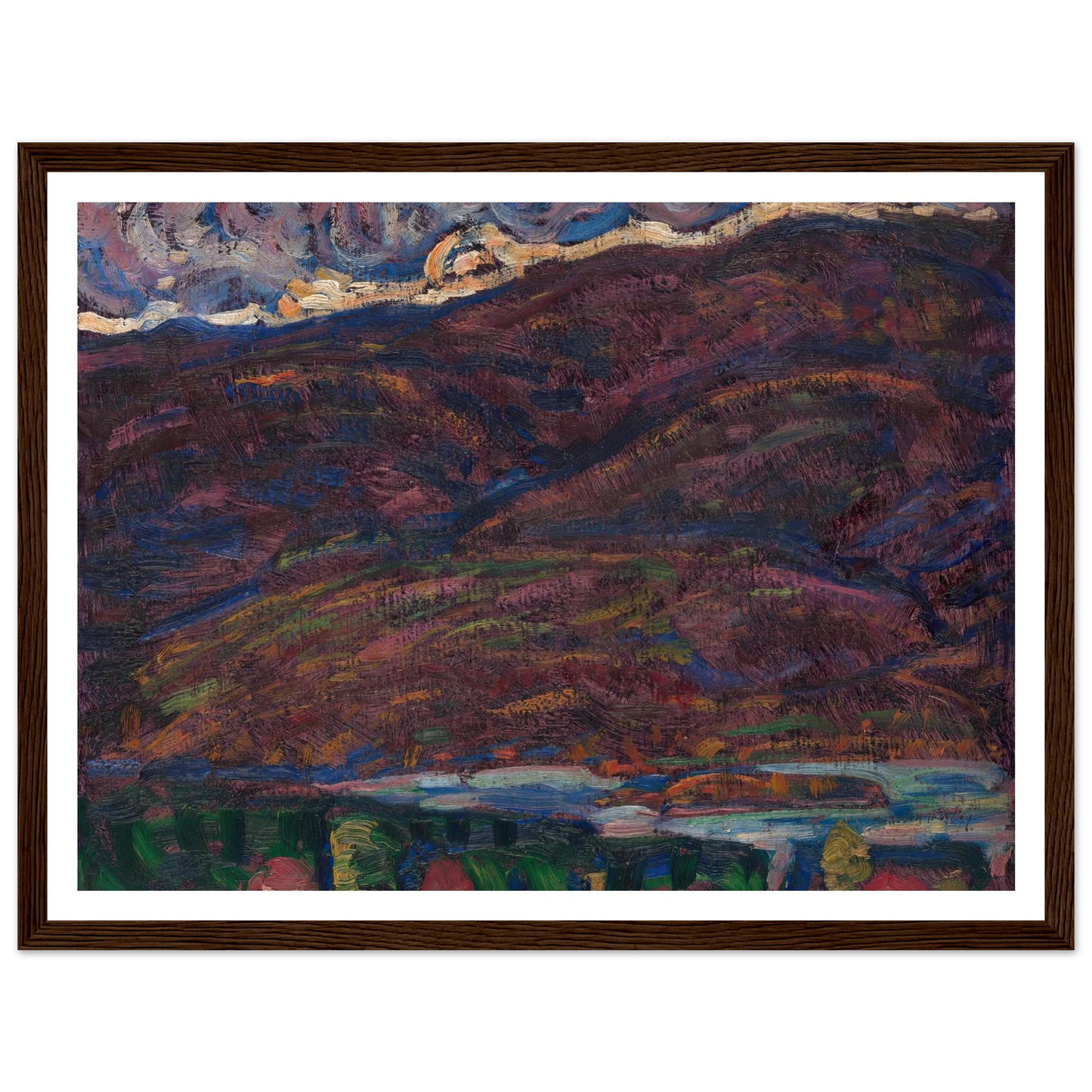 Autumn Color (circa 1910) Art Print | Marsden Hartley - Framed Poster - 30x40 cm / 12x16″ - Black frame