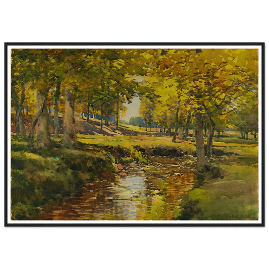 Autumn In The Meadow Edge Art Print | William Henry Holmes - Framed Poster - 30x40 cm / 12x16″ - Black frame