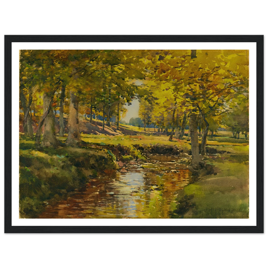 Autumn In The Meadow Edge Art Print | William Henry Holmes - Framed Poster - 30x40 cm / 12x16″ - Black frame