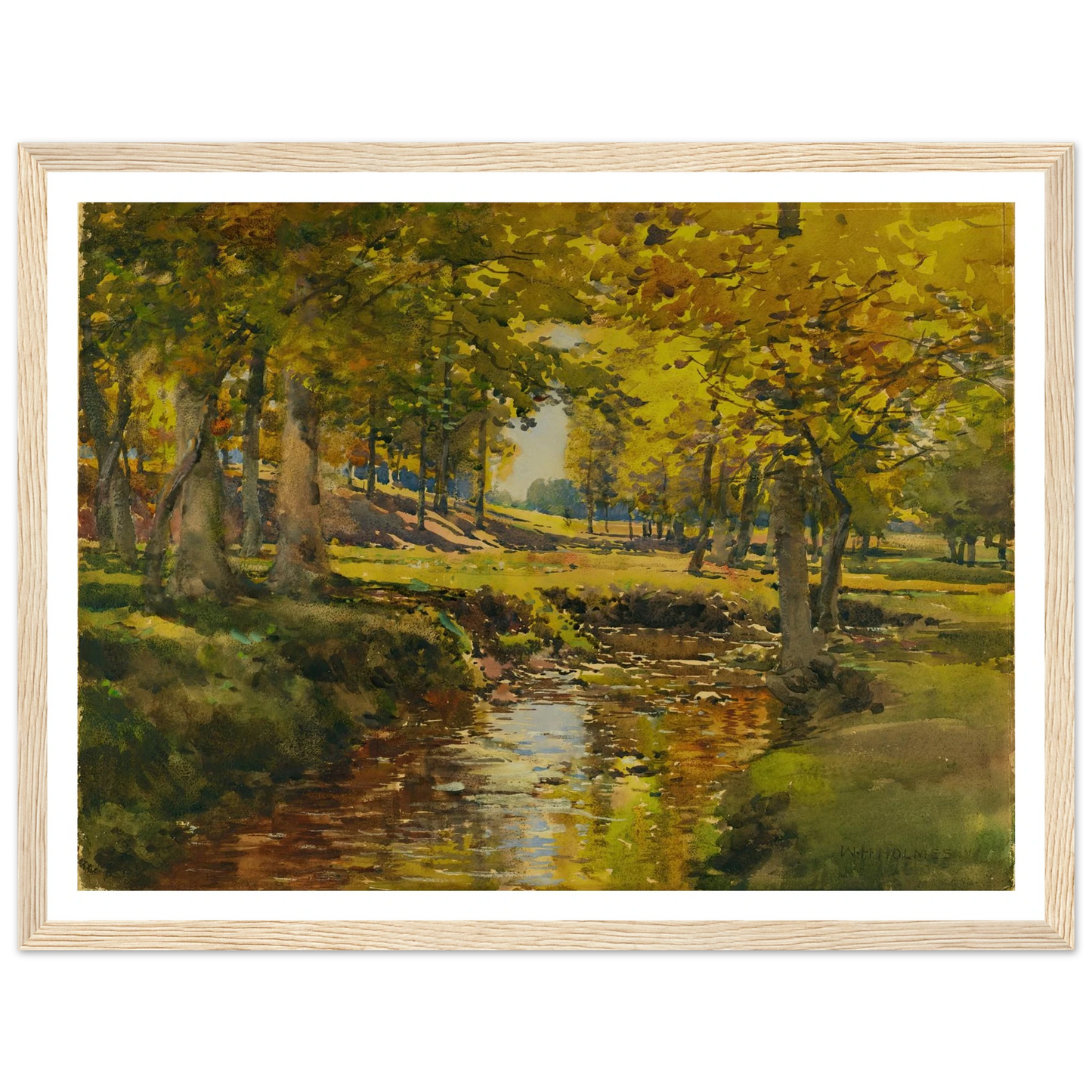 Autumn In The Meadow Edge Art Print | William Henry Holmes - Framed Poster - 30x40 cm / 12x16″ - Black frame