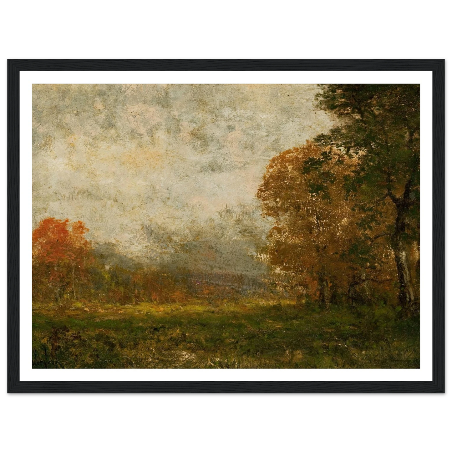 Autumn Landscape Art Print | Julian Onderdonk - Framed Poster - 30x40 cm / 12x16″ - Black frame