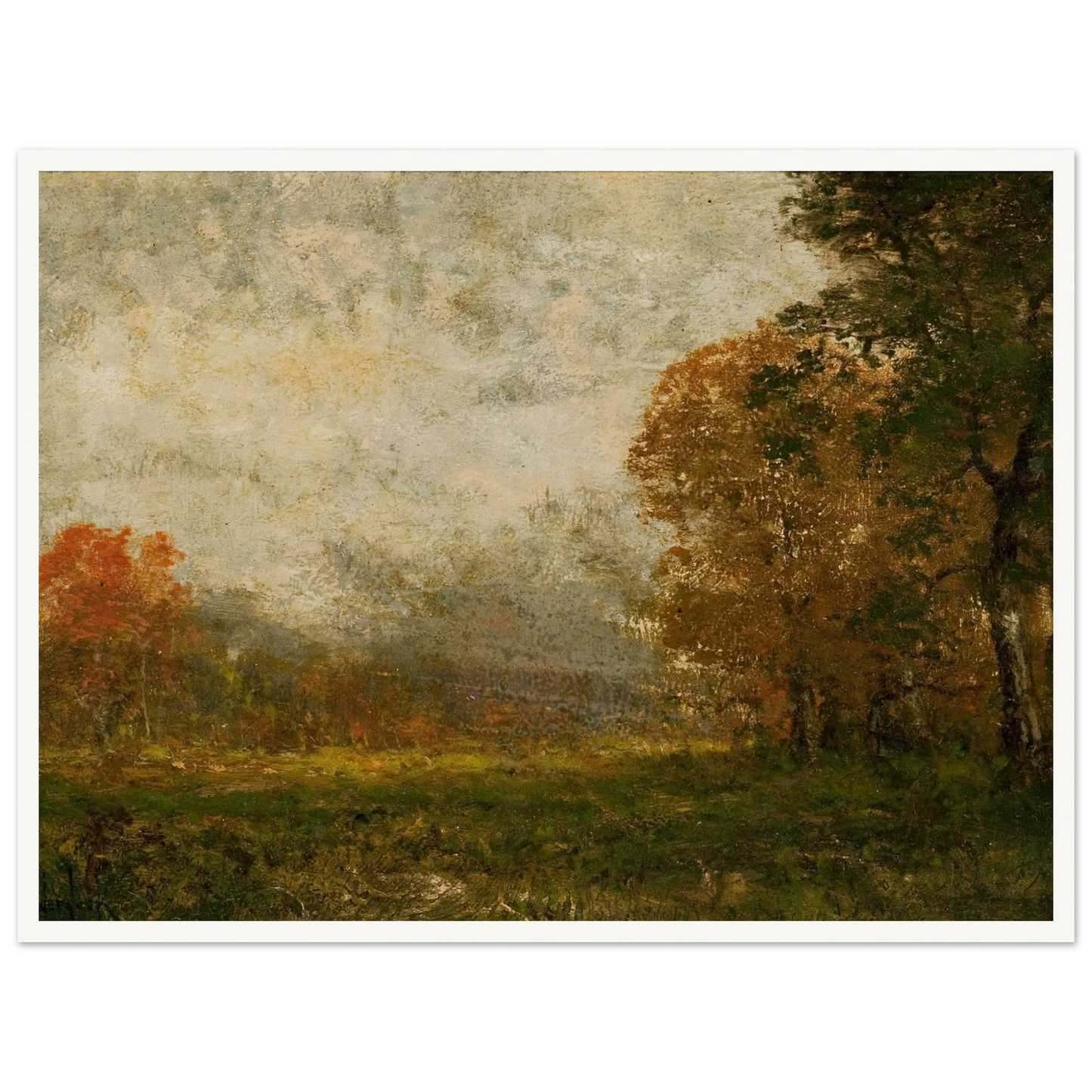 Autumn Landscape Art Print | Julian Onderdonk - Framed Poster - 30x40 cm / 12x16″ - Black frame