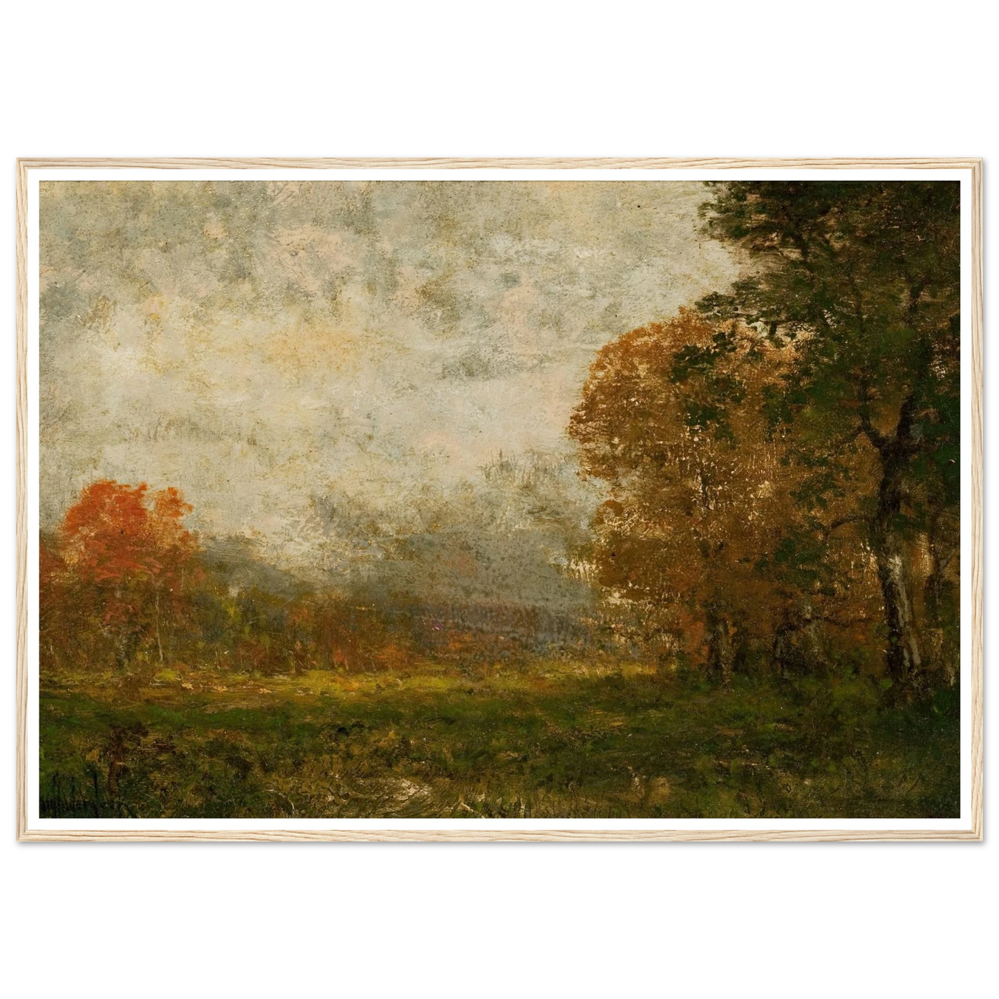 Autumn Landscape Art Print | Julian Onderdonk - Framed Poster - 30x40 cm / 12x16″ - Black frame