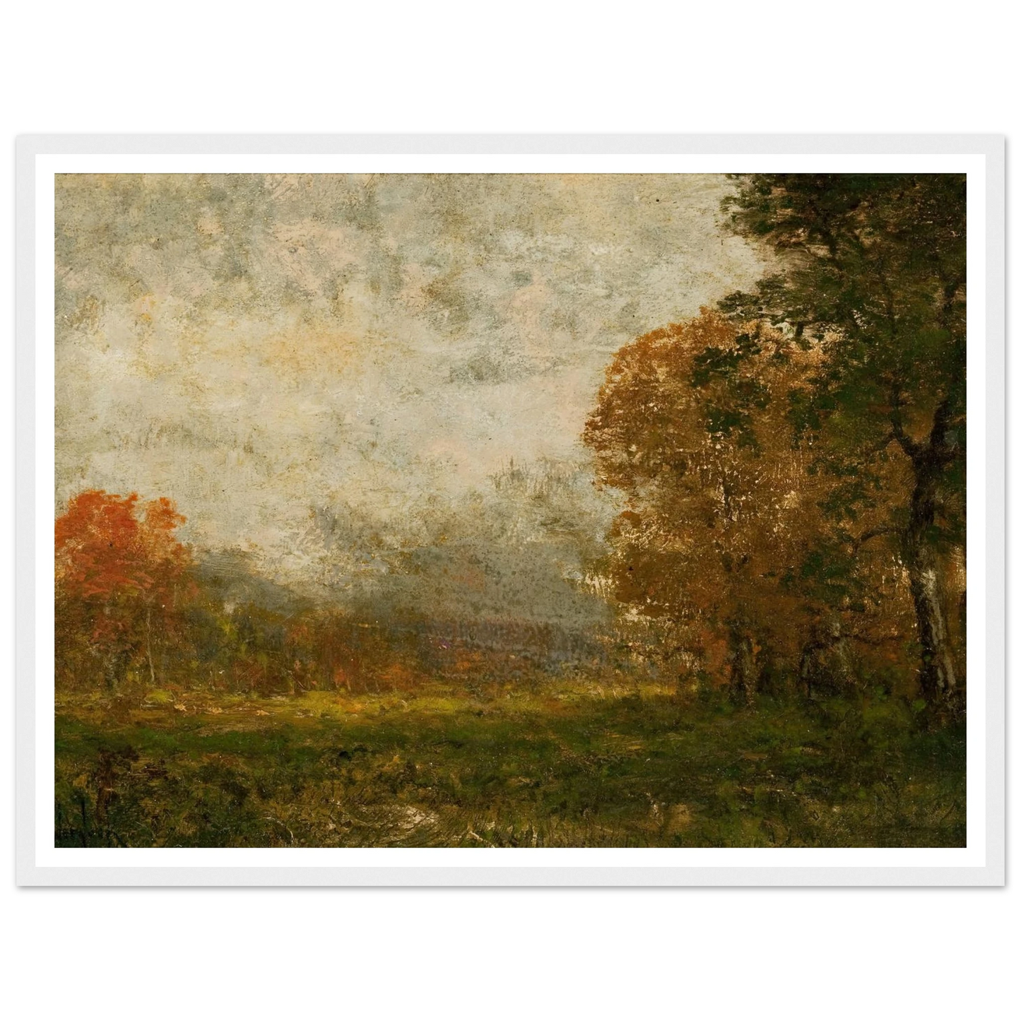Autumn Landscape Art Print | Julian Onderdonk - Framed Poster - 30x40 cm / 12x16″ - Black frame