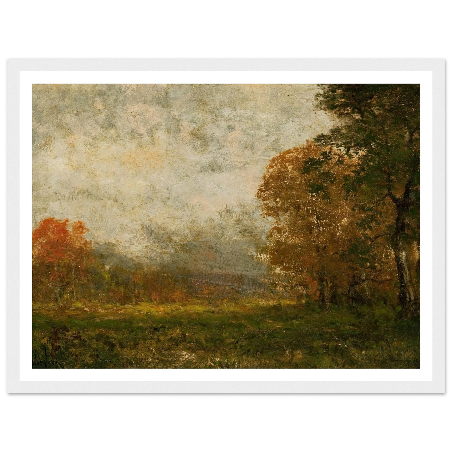 Autumn Landscape Art Print | Julian Onderdonk - Framed Poster - 30x40 cm / 12x16″ - Black frame