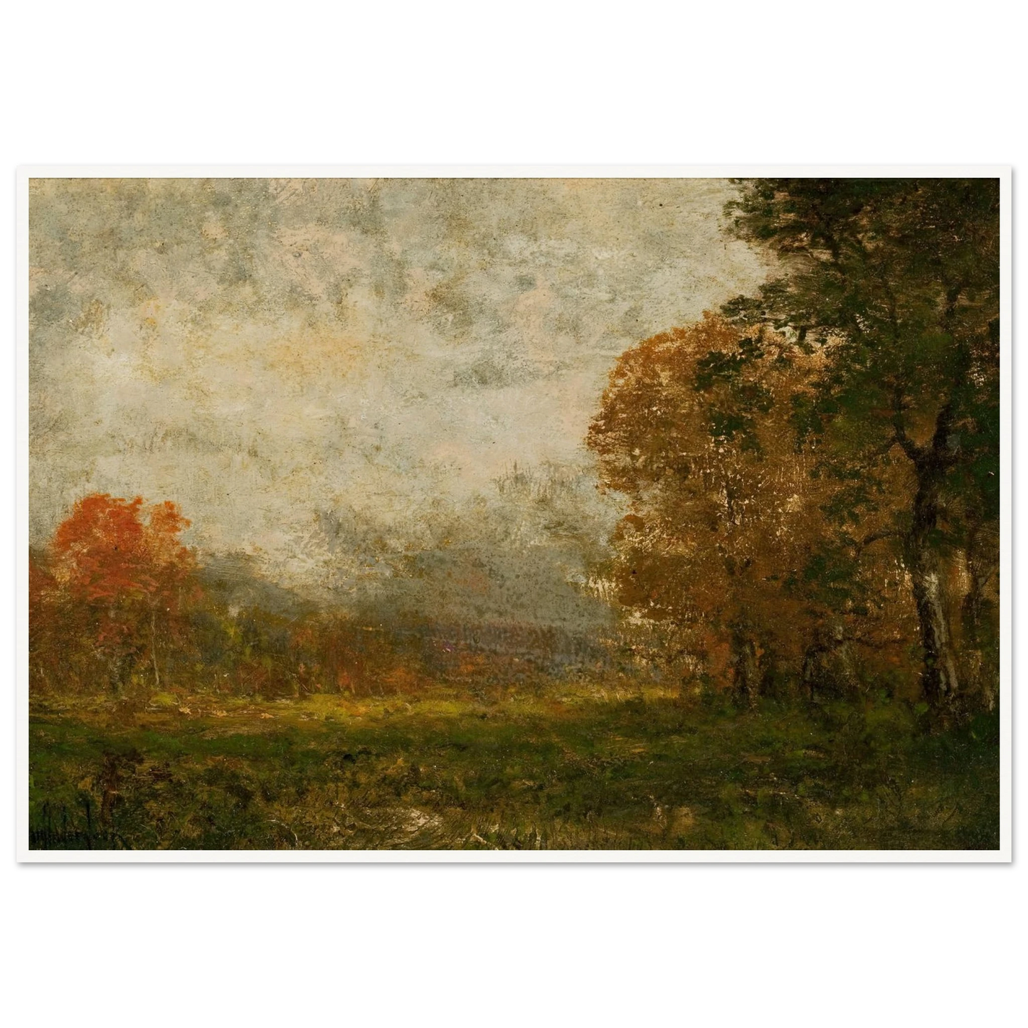 Autumn Landscape Art Print | Julian Onderdonk - Framed Poster - 30x40 cm / 12x16″ - Black frame