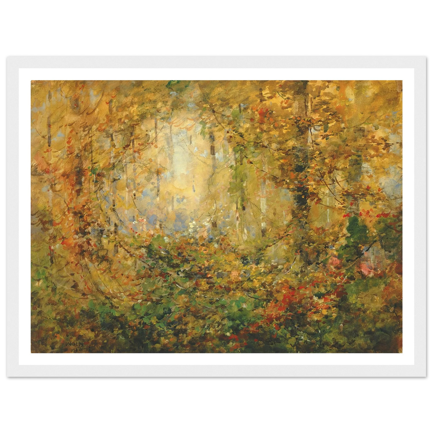 Autumn Tangle (1920) Art Print | William Henry Holmes - Framed Poster - 30x40 cm / 12x16″ - Black frame