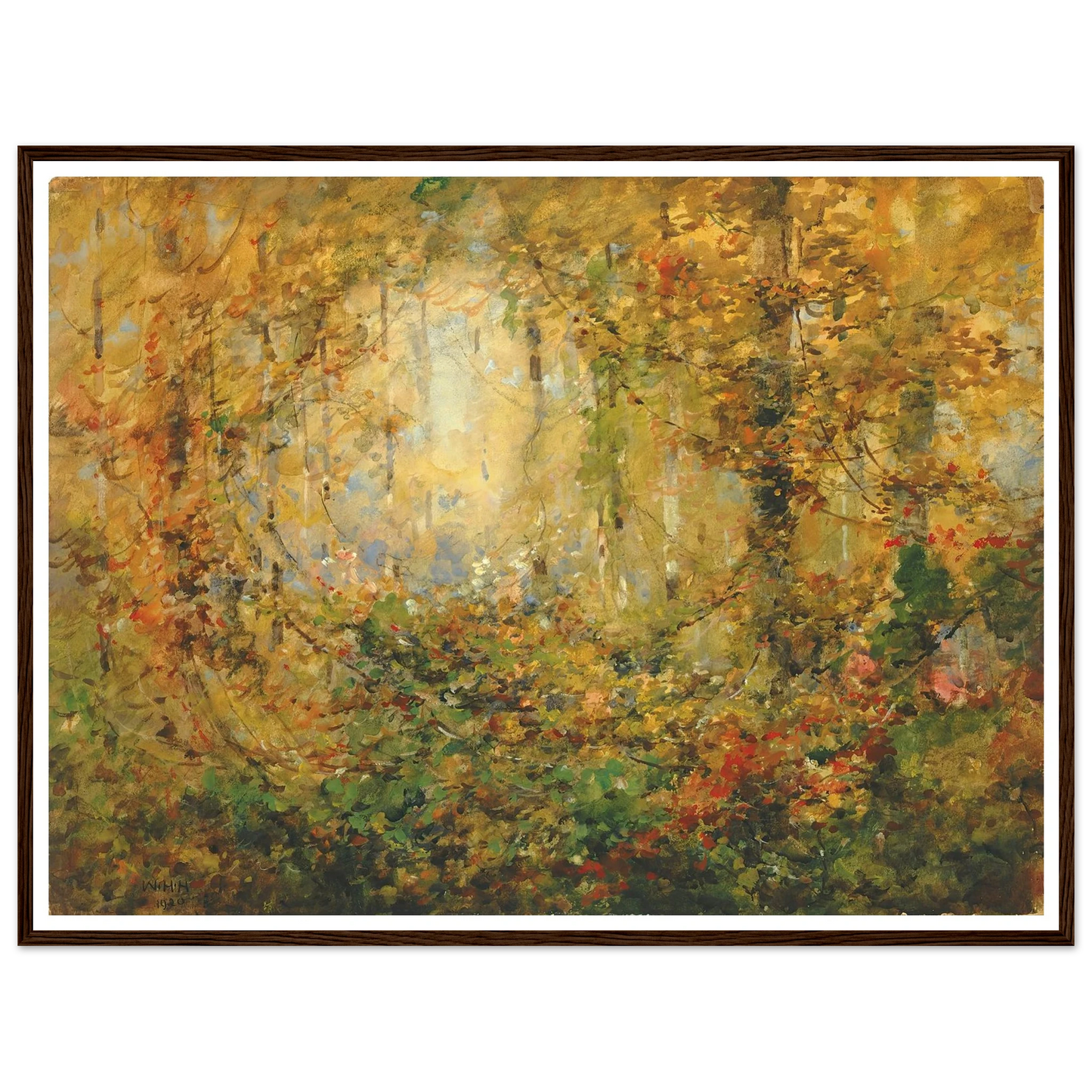 Autumn Tangle (1920) Art Print | William Henry Holmes - Framed Poster - 30x40 cm / 12x16″ - Black frame